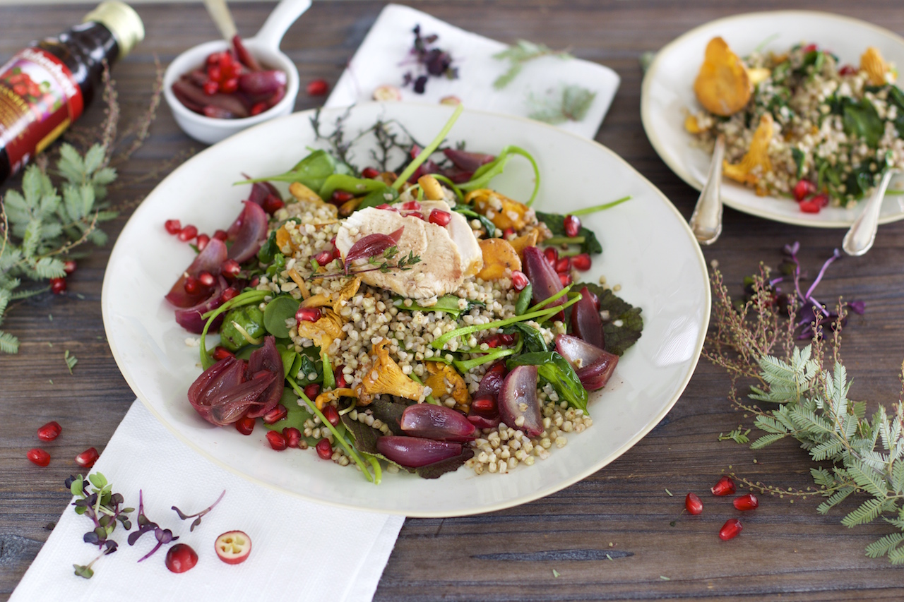 Winterlicher Buchweizen-Salat mit karamellisierten Cranberry-Zwiebeln ...