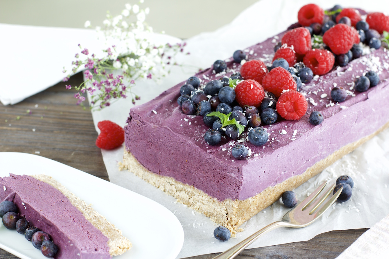 Blaubeer-Creme-Torte | ohne backen {gesund, glutenfrei &amp; vegan ...