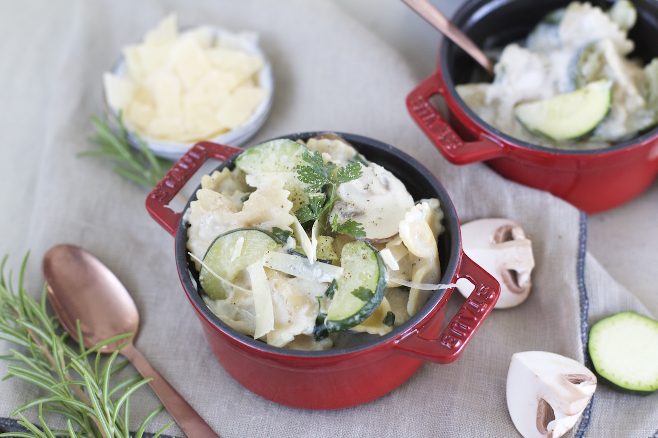 One Pot Rezept Alles Aus Einem Topf Einfach Schnell Zucchini Champignon Pasta Naturallygood