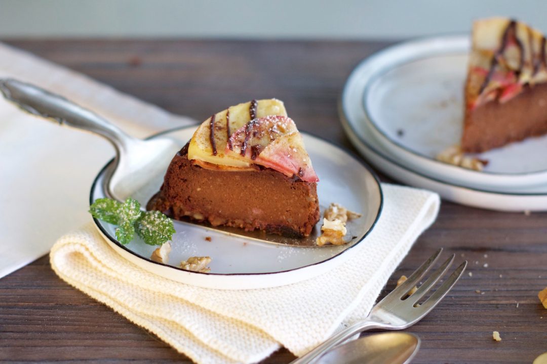 Gesunder Apfel-Schokoladen-Kuchen {vegan &amp; glutenfrei} - ohne Zucker ...